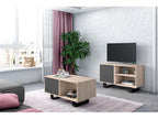 Doucezen Living/Dining Room Furniture Set: Sideboard, TV Stand, Coffee Table, Oak/Grey with Black Legs
