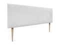 Vertchez Natural Wool Headboard 145x105cm with Bed Legs 140/135 - White