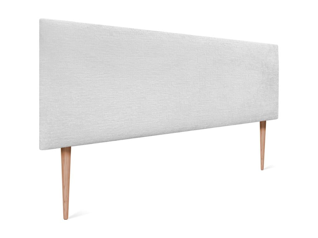 Vertchez Natural Wool Headboard 145x105cm with Bed Legs 140/135 - White