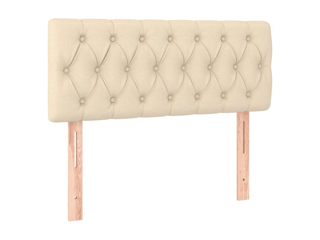 Upholstered bed base with mattress, Cream 120x200, Fabric 5