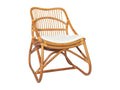 Light brown linen rattan chair