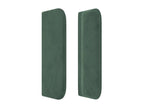 Headboard with wings, Dark Green, 83x16x78/88 cm, Velvet