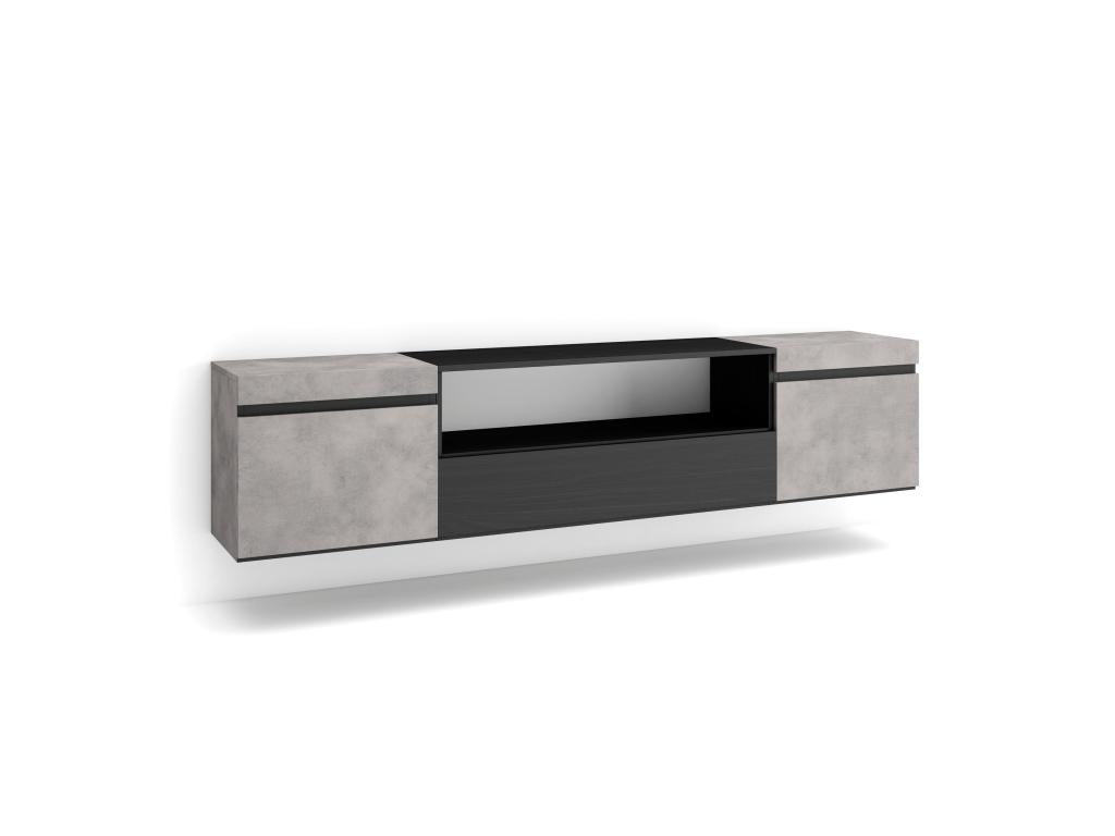 TV Stand/Bench 200x45x35cm For TVs up to 80" Wall Mounted Cement