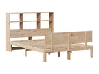 Bookshelf bed without mattress, 160x200 cm, solid pine wood