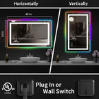 Anti-Fog RGB Backlit & LED Frontlit Bathroom Mirror