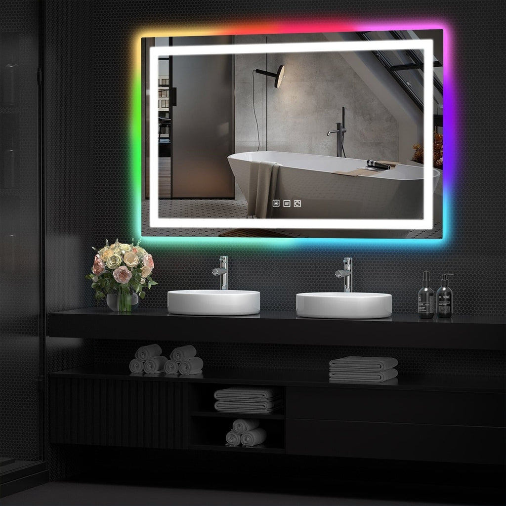 Anti-Fog RGB Backlit & LED Frontlit Bathroom Mirror
