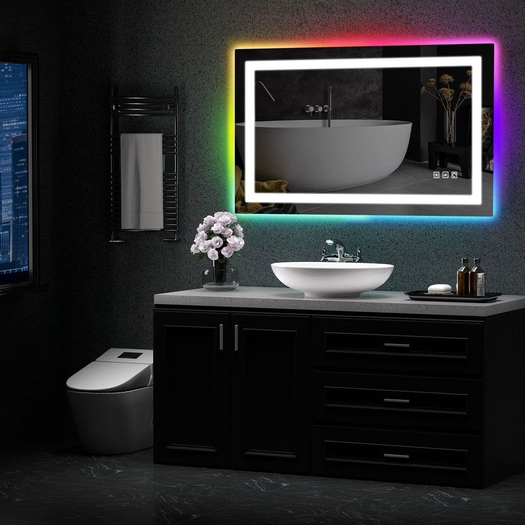Anti-Fog RGB Backlit & LED Frontlit Bathroom Mirror