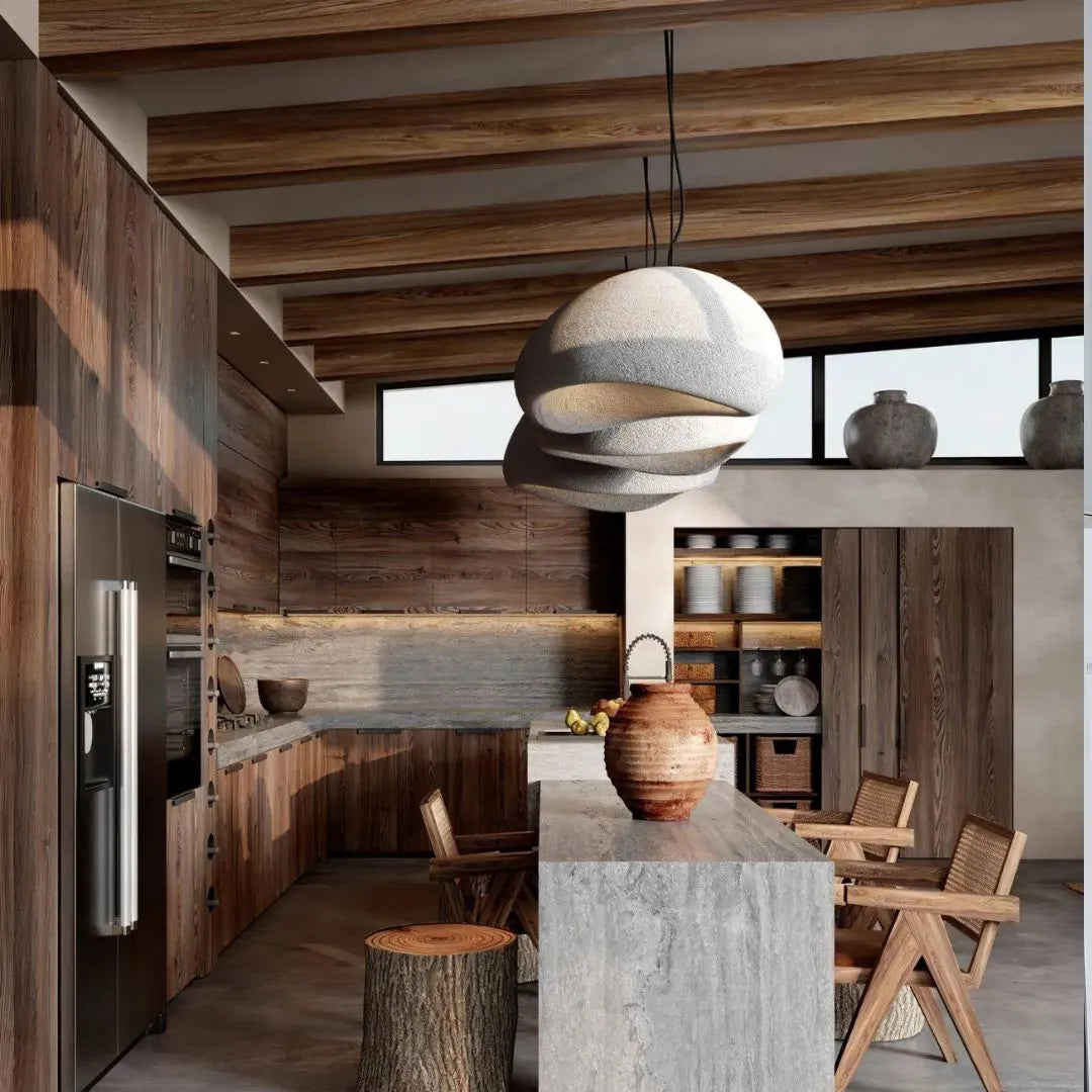 Aoshi - B | Wabi-sabi Style Resin Pendant Light