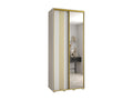 Doucezen 7 Sliding Door Wardrobe 235.2/120/60 2 Doors White/White/Gold