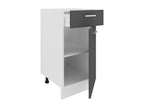 Doucezen Kitchen Cabinet, 40cm Wide, Drawer, Esilo Kitchen Base Unit, White/Anthracite