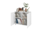 White 90cm Wide Sideboard with 2 Doors and 4 Shelves on Doucezen