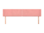 Headboard with wings, Pink, 163x16x78/88 cm, Velvet