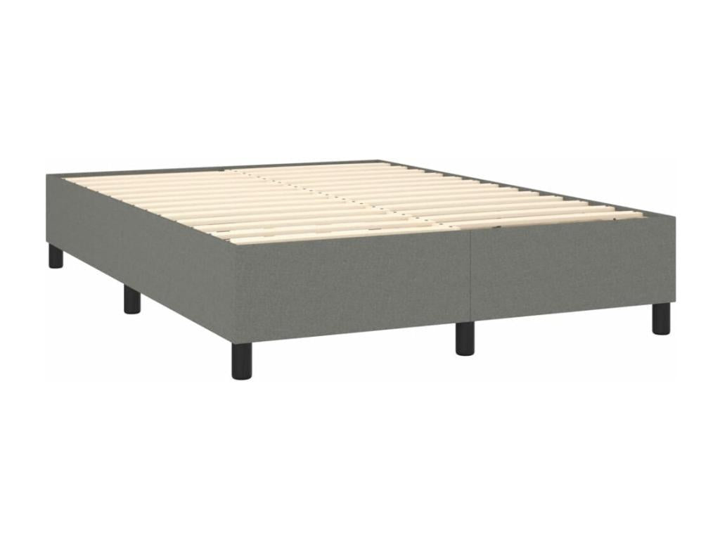 Doucezen bed base with dark grey mattress 140x190cm fabric