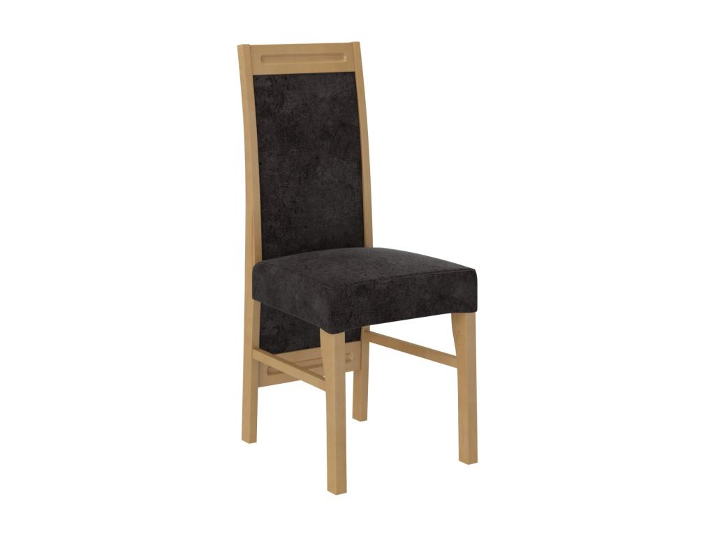 Light beech wood chair with choice of fabric. Meublita-Tissu 27109