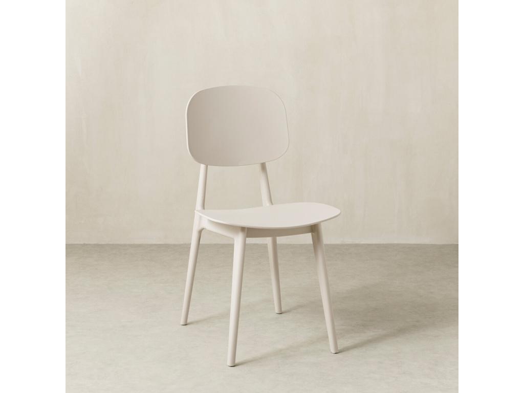 Beige polypropylene chair 82.5 cm x 43 cm - Doucezen