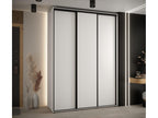 Doucezen 1 Sliding Door Wardrobe 235.2/180/60 3 Doors White/White/Black