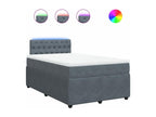 Doucezen bed base and dark grey 120x190cm velvet mattress