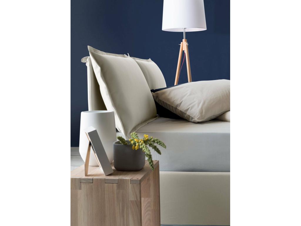 Doucezen Double Bed with Storage Bed and Fabric Upholstery, Made in Italy, Front Opening, Suitable for a 160x200 cm Mattress, Beige