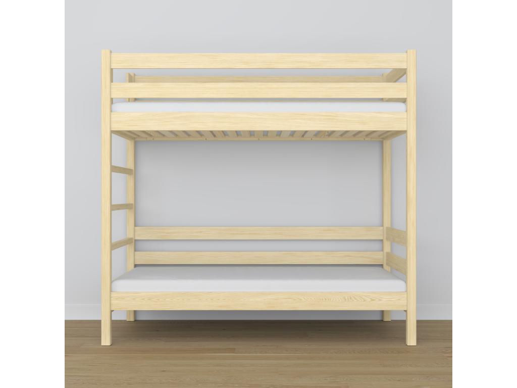N03 Light Pine Wooden Bunk Bed 120x200