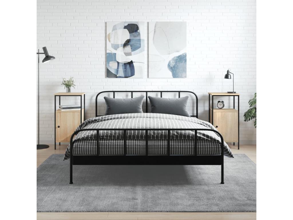 Meublita 2-piece bedside tables, oak, 41x31x80 cm, engineered wood