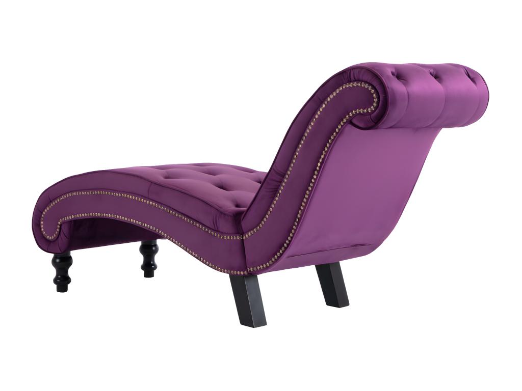 Purple Velvet Chaise Longue