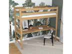 Oak loft bed - with desk N01 Natural Oak 80x200