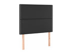 Black LED Headboard 90x5x118/128 cm Faux Leather