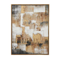 Canvas Abstract Framed Wall Art with Gold Frame - Gold - CosmoLiving by Cosmopolitan