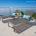 Cape Coral Outdoor Aluminum Chaise Lounge (Set of 2) by Christopher Knight Home - 77.56 D x 25.20 W x 11.80 H