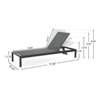 Cape Coral Outdoor Aluminum Chaise Lounge (Set of 2) by Christopher Knight Home - 77.56 D x 25.20 W x 11.80 H