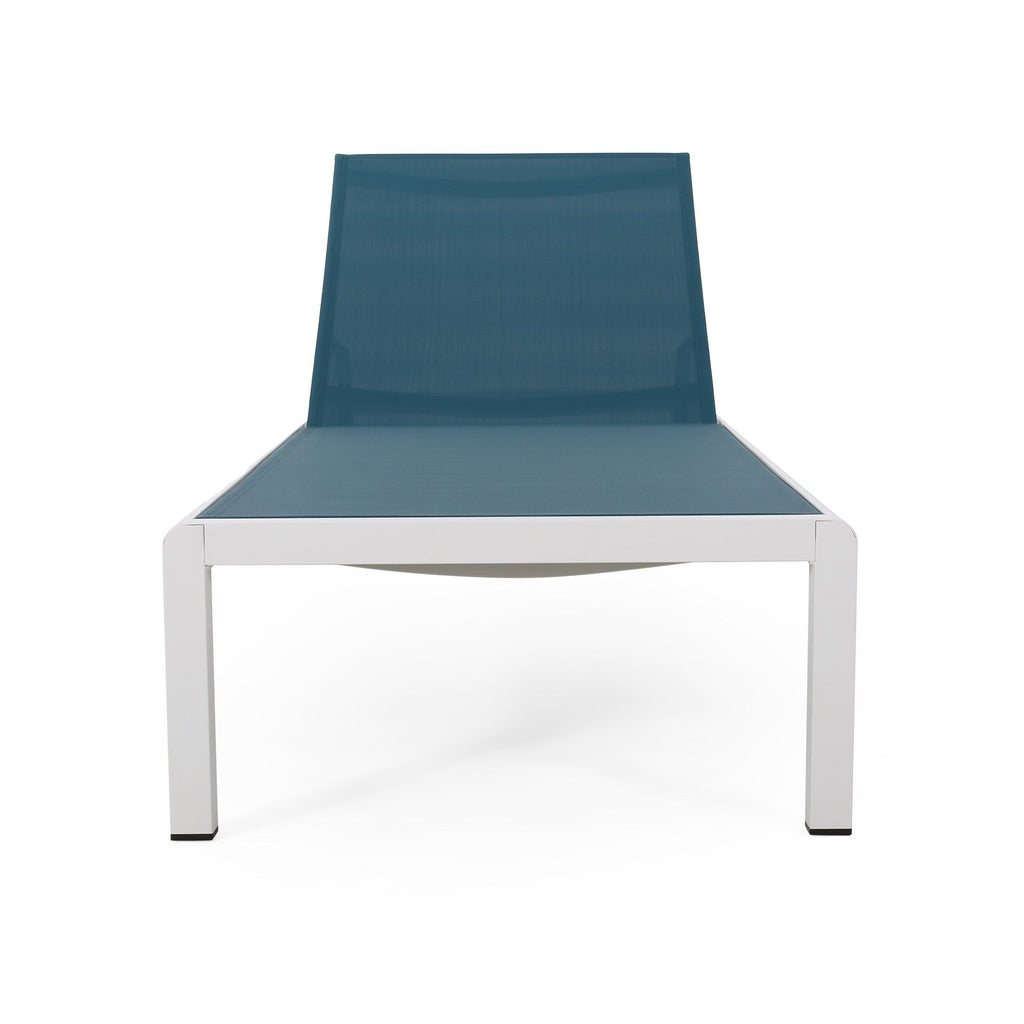 Cape Coral Outdoor Aluminum Chaise Lounge (Set of 2) by Christopher Knight Home - 77.56 D x 25.20 W x 11.80 H