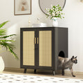 Cat Litter Box Enclosure Cat House Side Table Door Cabinet Bookcase