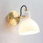Cream Glass Rotating Surface Mount Sconce - Hardwired Version