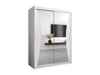 Doucezen Sliding Door Wardrobe 200/150/62 2 Doors White/White