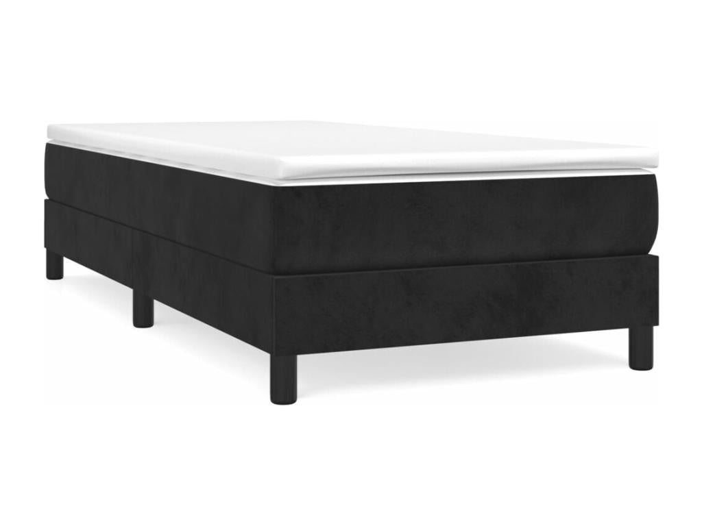 Doucezen bed base with black velvet mattress 100x200 cm