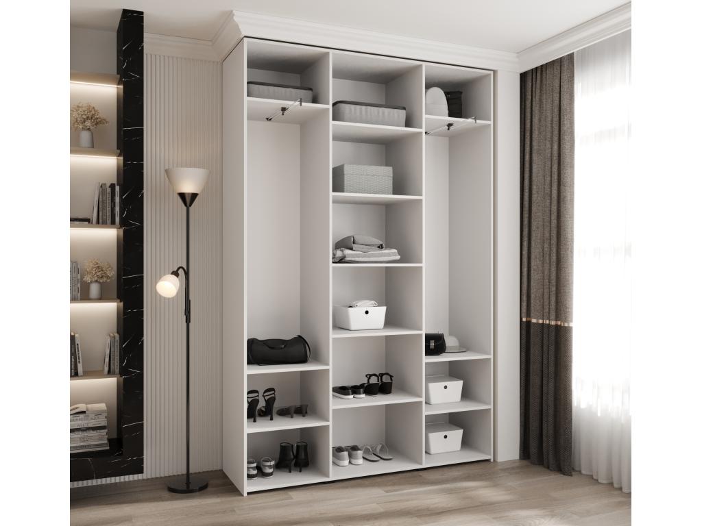 Como 3 245.5/160/40 3-door hinged door wardrobe, white/black