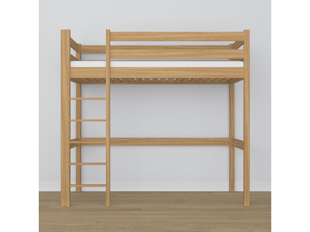 Oak loft bed N05 Natural Oak 120x200