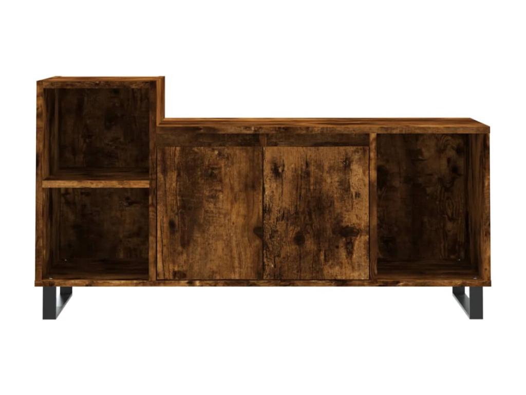 Smoked oak TV stand 100x35x55 cm Engineered wood
