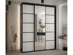 Doucezen 5 Sliding Door Wardrobe 235.2/200/60 3 Doors Black/White/Black