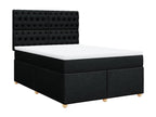 Doucezen bed base with black mattress, 140x190 cm, fabric