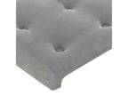 Headboard with wings, light grey, 93x23x78/88 cm, velvet