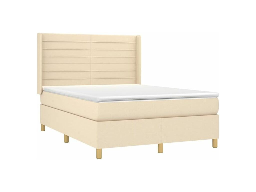 Doucezen bed base with cream mattress 140x190 fabric