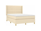 Doucezen bed base with cream mattress 140x190 fabric