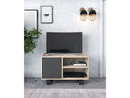 Doucezen Living/Dining Room Furniture Set: Sideboard, TV Stand, Coffee Table, Oak/Grey with Black Legs