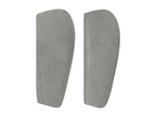 Headboard with wings, light grey, 93x23x78/88 cm, velvet