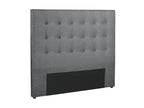 Upholstered headboard - 140 cm - Fabric - Grey - Doucezen