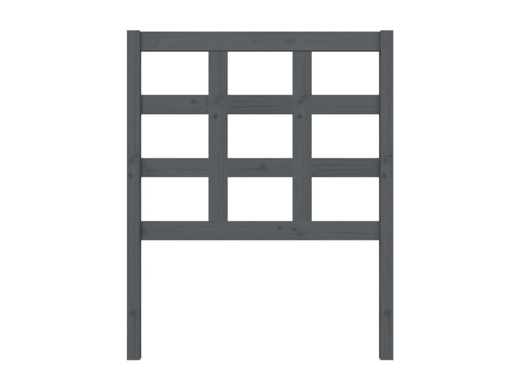 Grey Headboard 80.5x4x100 cm Solid Pine Wood