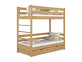 Oak bunk bed - with drawer N03 Natural Oak 90x200