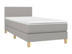 Doucezen bed base with mattress and LED, light grey, 90x200cm