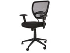 Doucezen office chair/armchair, 150kg weight capacity, black fabric